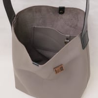 Image 6 of Tube Tote in pebbled gray