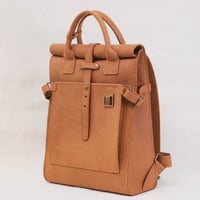 Image 4 of Roll Top Backpack midi in vintage light brown