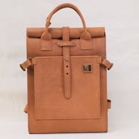 Image 1 of Roll Top Backpack midi in vintage light brown