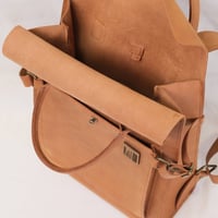 Image 6 of Roll Top Backpack midi in vintage light brown