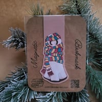 Image 1 of Magnetic Bookmark--Swoopy Ghost Excessively Scarfed