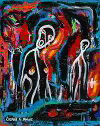 Image 1 of 'Shape of Madness' - Acrylic on Canvas Panel, 8x10 Framed