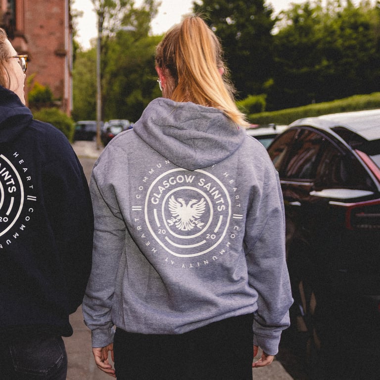 "Community at Heart" Hoodie in Grey Image 2