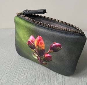 Image of St Johns Wort, velvet zipper purse - fits cards