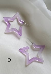 Image 5 of (glow in the dark) creolen in stern- und herzform