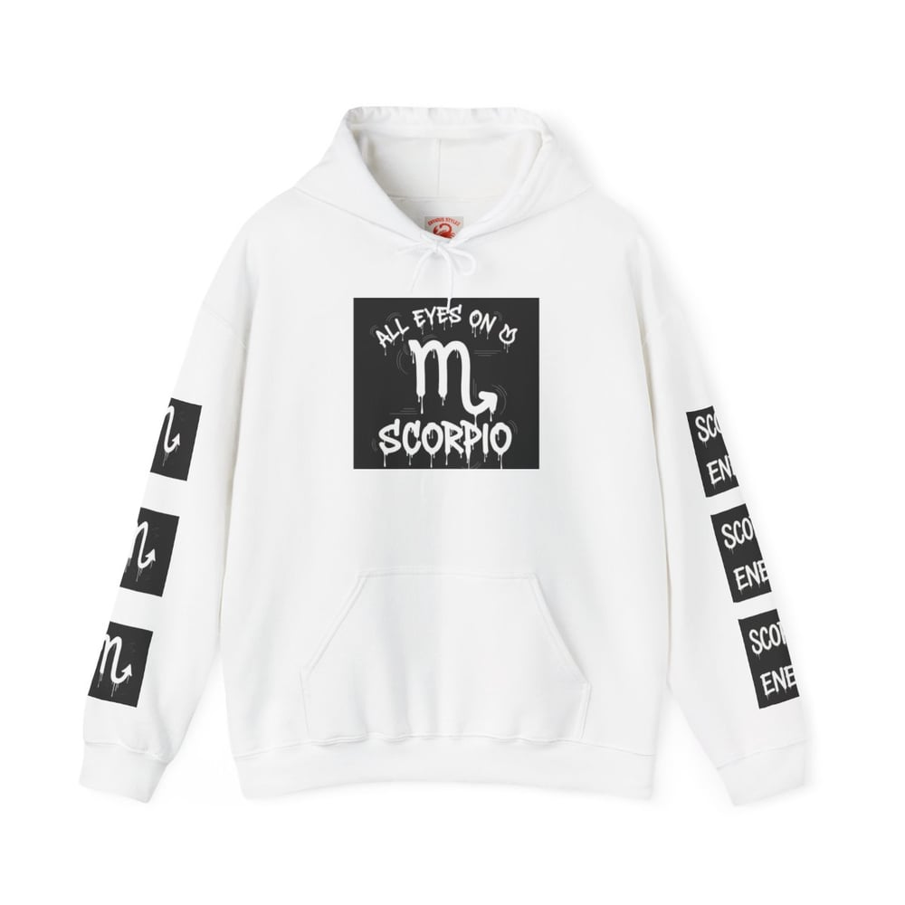 Image of Scorpio Zodiac Hoodie — "All Eyes on Scorpio" Astrological Sweatshirt