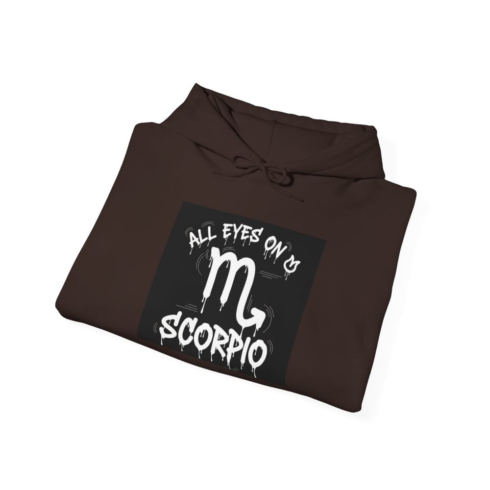 Image of Scorpio Zodiac Hoodie — "All Eyes on Scorpio" Astrological Sweatshirt