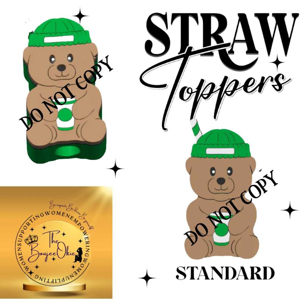 Image of Starbucks Bear Straw Topper For Standard Standard Straws