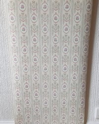 1990s Vintage Storey's Wallpaper Rolls - Cameo Stripe Cream Ditsy Floral - (Set of 3 Rolls) – detail view 3