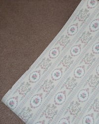 1990s Vintage Storey's Wallpaper Rolls - Cameo Stripe Cream Ditsy Floral - (Set of 3 Rolls) – detail view 6
