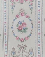 1990s Vintage Storey's Wallpaper Rolls - Cameo Stripe Cream Ditsy Floral - (Set of 3 Rolls) thumbnail 4