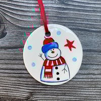 Image 1 of Handmade Christmas Snowman Decoration