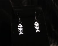 Image 2 of White Fish Bone Earrings