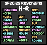 Image 1 of Species Keychains H-R