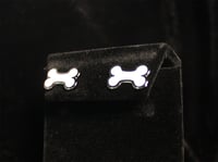 Image 3 of White dog bone earrings