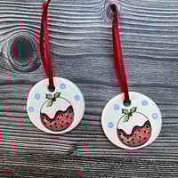 Image 1 of Handmade Christmas Pudding Decoration