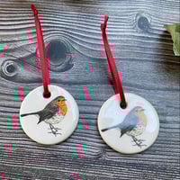 Image 2 of Handmade Christmas Robin Decoration