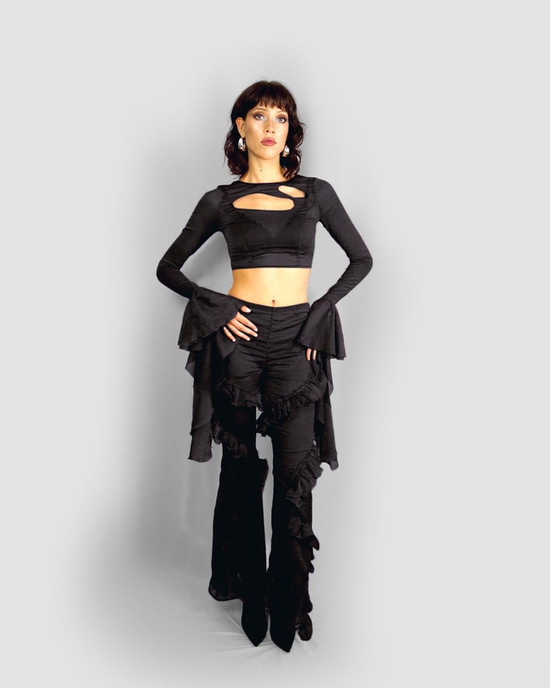 Image of ‘TEARS‘ top and ‘FELICITY‘ flare pants