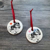 Image 3 of Little Black and White Dog Hanging Decorations