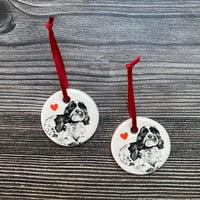 Image 2 of Little Black and White Dog Hanging Decorations