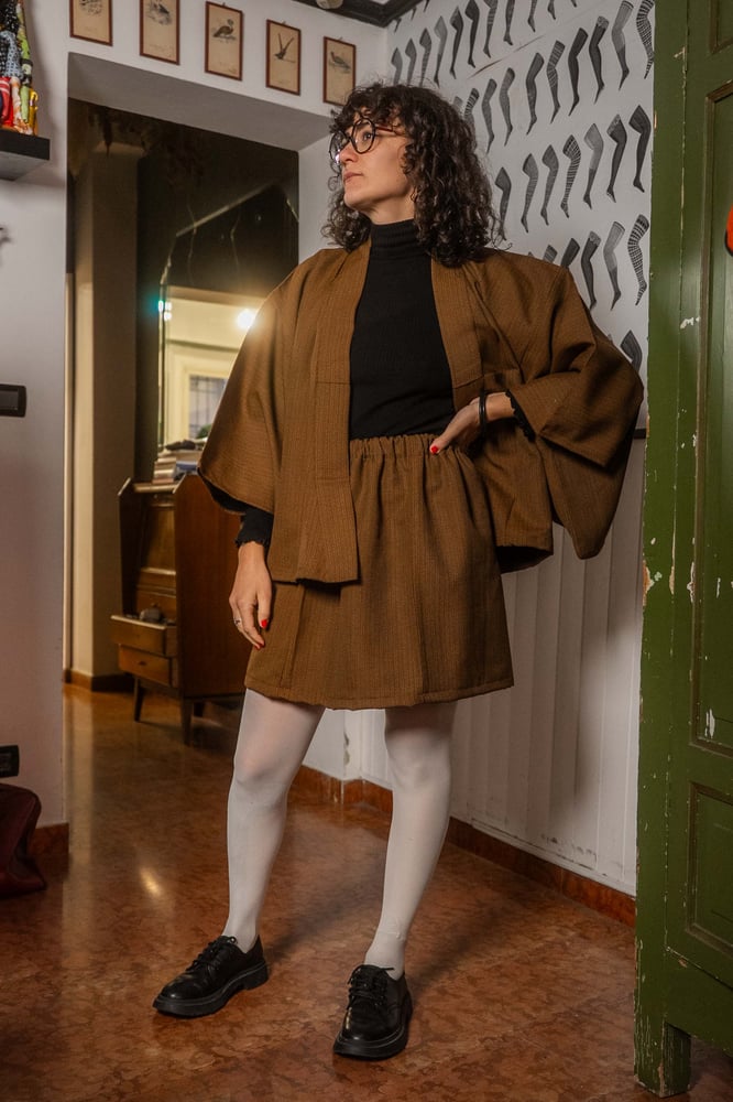 Image of Completo Kimono Marrone