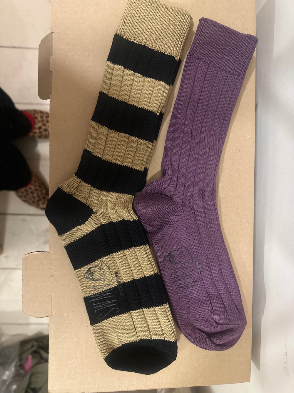 DECK SOCKS (Tan & Black) 