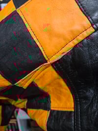 Image 8 of Orange & Black Leather Jacket 