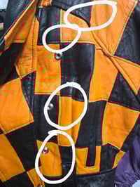 Image 10 of Orange & Black Leather Jacket 