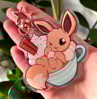 Eevee Latte (Double-Sided 3" Keychain) 