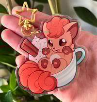 Vulpix Latte (Double-Sided 3" Keychain)