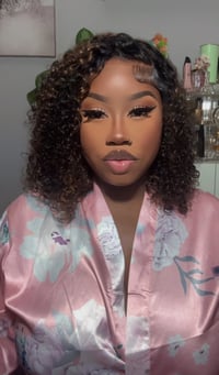 Image 5 of Curly Highlight 5x5 Closure Bob Wig in 12”