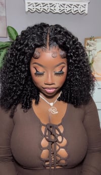 Image 2 of Coiled End Burmese Curly 5x5 Closure Bob Wig in 14”