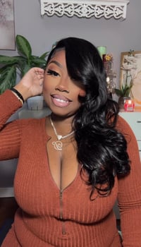 Image 3 of Jet Black 7x5 Layered Straight Wig in 20”