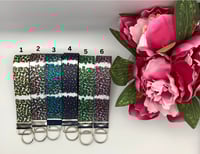 Image 1 of Wristlet Keychain, Tie-Dye, Leopard, Car Keys 