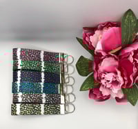 Image 2 of Wristlet Keychain, Tie-Dye, Leopard, Car Keys 