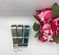 Image 3 of Wristlet Keychain, Tie-Dye, Leopard, Car Keys 