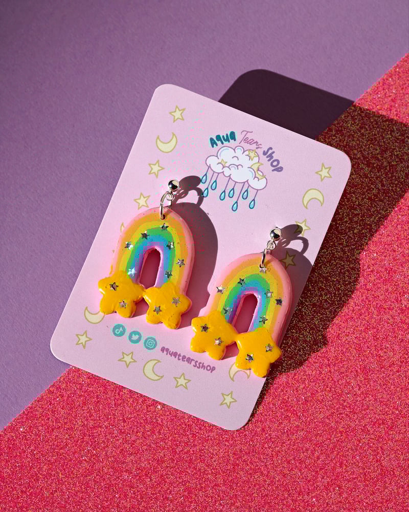 Image of Rainbow Star Arch Earrings