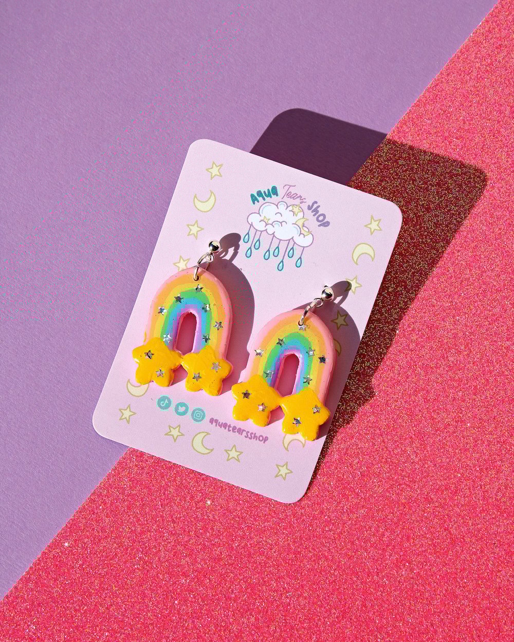 Image of Rainbow Star Arch Earrings