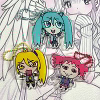 Image 1 of IN STOCK Triple Baka badly-drawn acrylic keychains