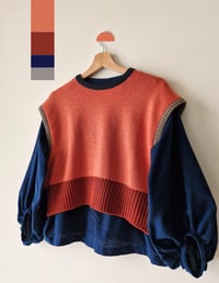 Image 2 of  "JANE" VEST_100% EXTRAFINE MERINO light madder PLANT DYED