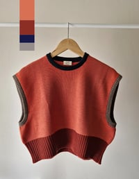 Image 1 of  "JANE" VEST_100% EXTRAFINE MERINO light madder PLANT DYED