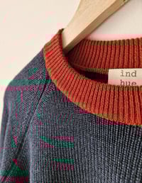 Image 2 of NATURALLY DYED MERINO SWEATER _ multicolor INDIGO
