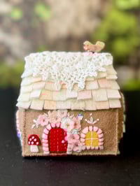 Image 1 of Frosty Gingerbread Cottage Pincushion