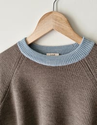 Image 2 of Copy of NATURALLY DYED MERINO SWEATER _ multicolor PARSLEY