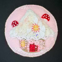 Image 1 of Forest Gingerbread Cottage Fairy House Pincushion