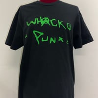 Image 1 of WHACKOPUNX "NEON GREEN LOGO" T-SHIRT