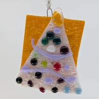 Image 1 of Golden Tree Fused Glass Ornament by Jimmy Dutcher