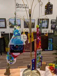 Image 2 of Golden Tree Fused Glass Ornament by Jimmy Dutcher