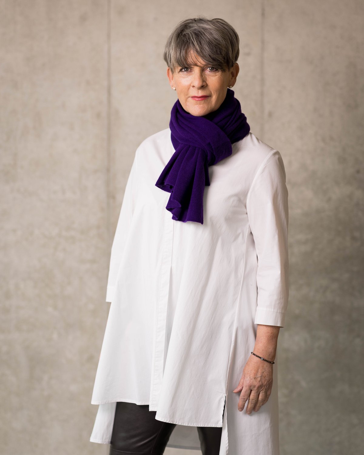 Image of Poncho 100% Cashmere violett