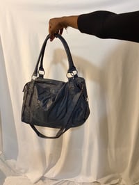 Image 2 of grey grungy slouchy shoulder bag